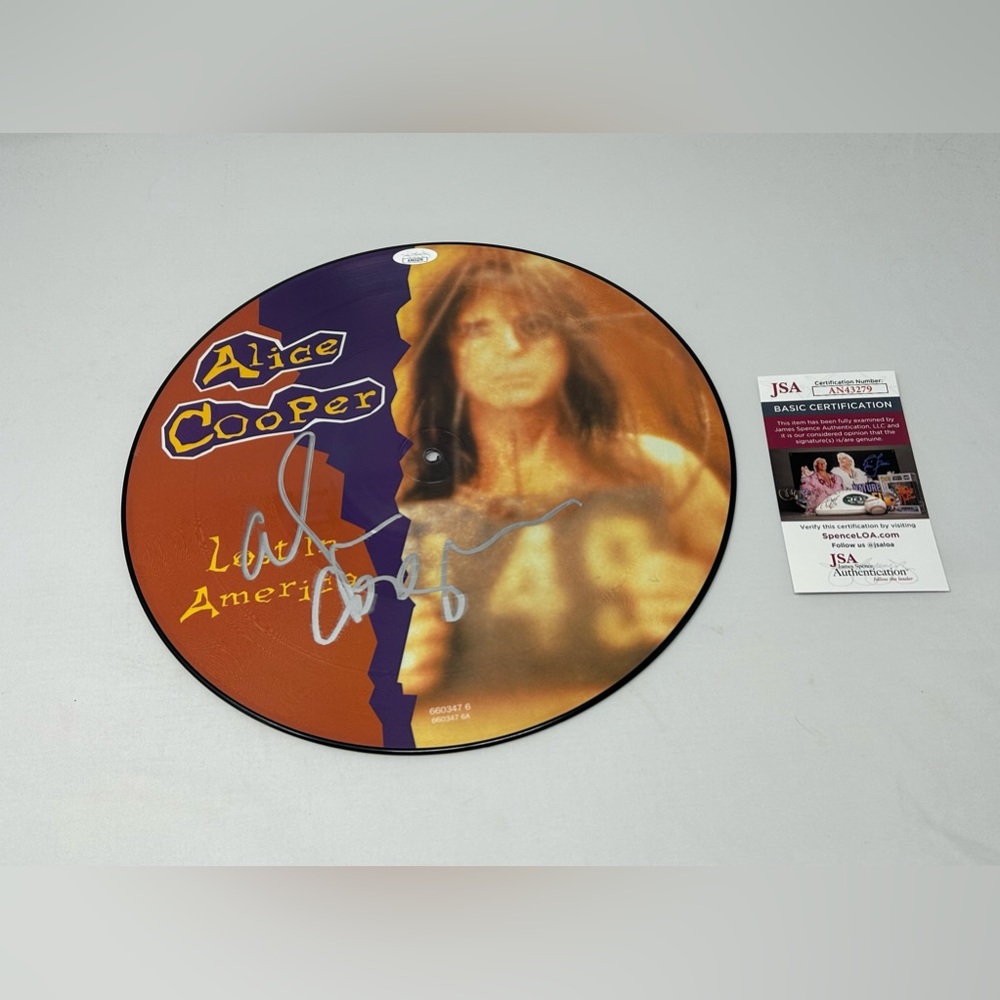 Alice Cooper signed Lost In America Picture Disc JSA‎ COA